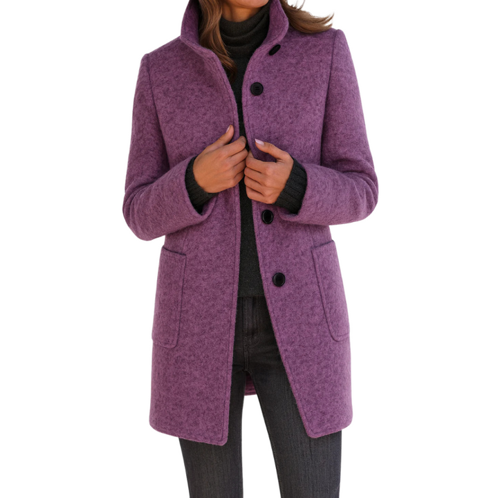 Freya - Elegant High Collared Jacket