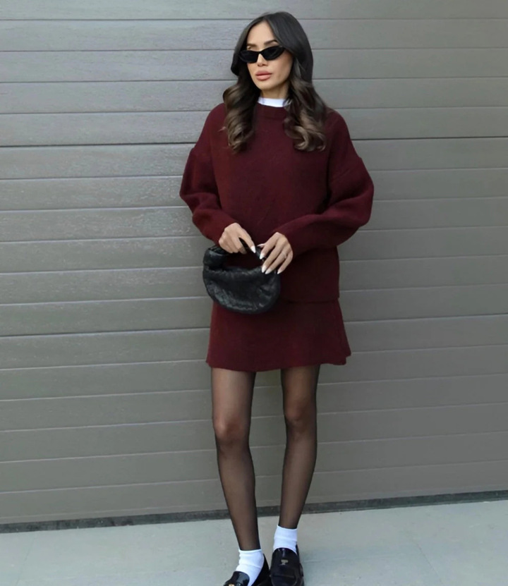 Eleanor - Classy Knit Sweater Set