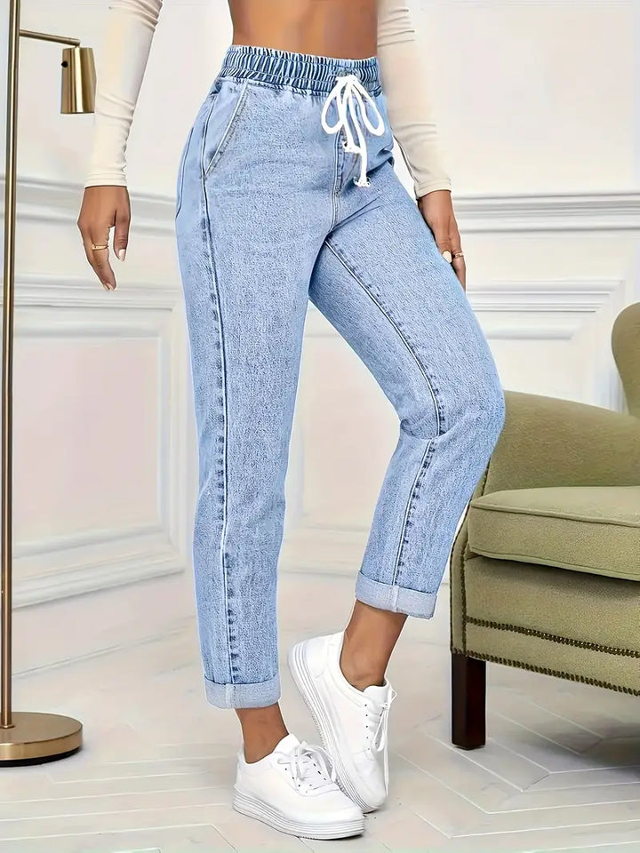 Sienna - High-Waisted Stretchable Denim Pants