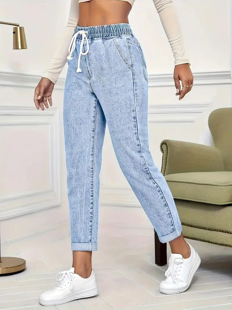Sienna - High-Waisted Stretchable Denim Pants