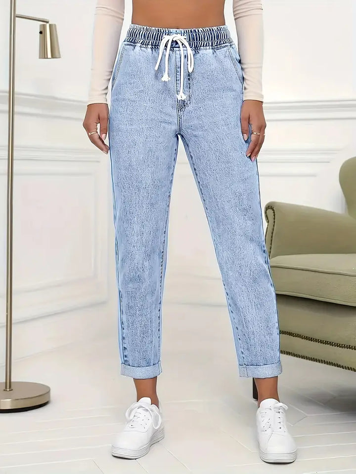 Sienna - High-Waisted Stretchable Denim Pants
