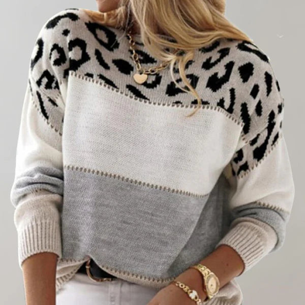 Georgia - Chic Leapord Print Sweater