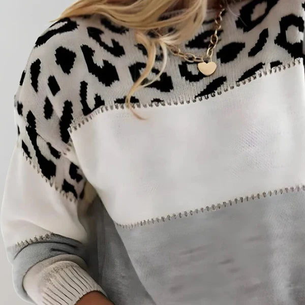 Georgia - Chic Leapord Print Sweater