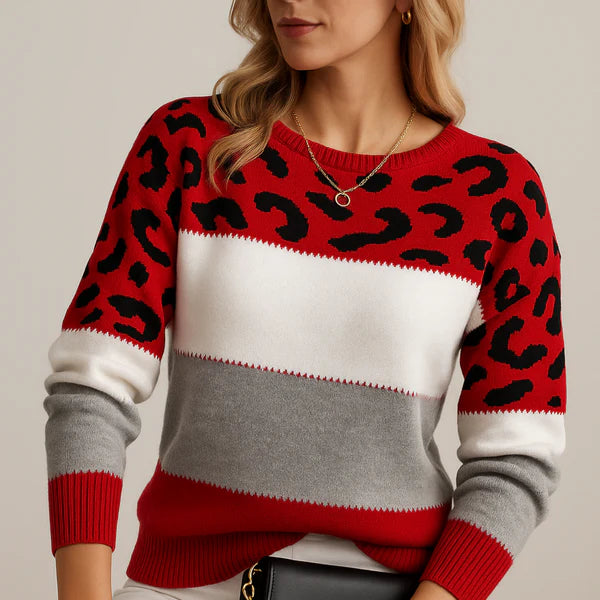 Georgia - Chic Leapord Print Sweater