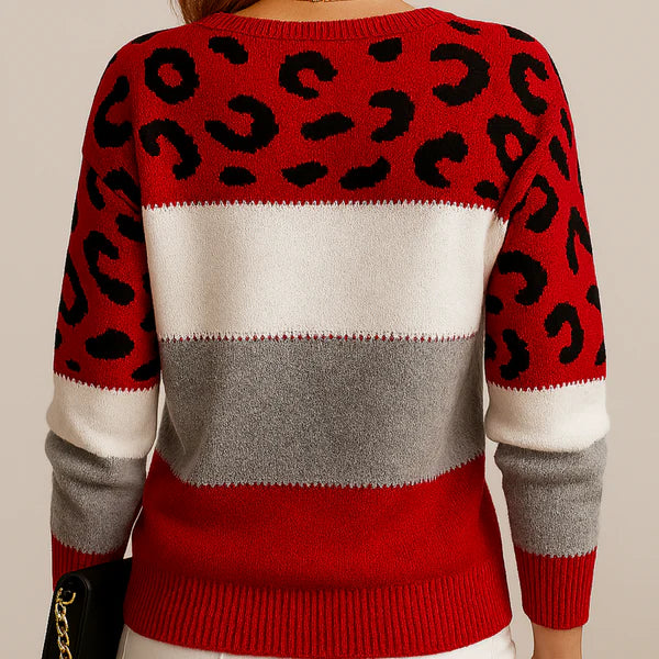 Georgia - Chic Leapord Print Sweater