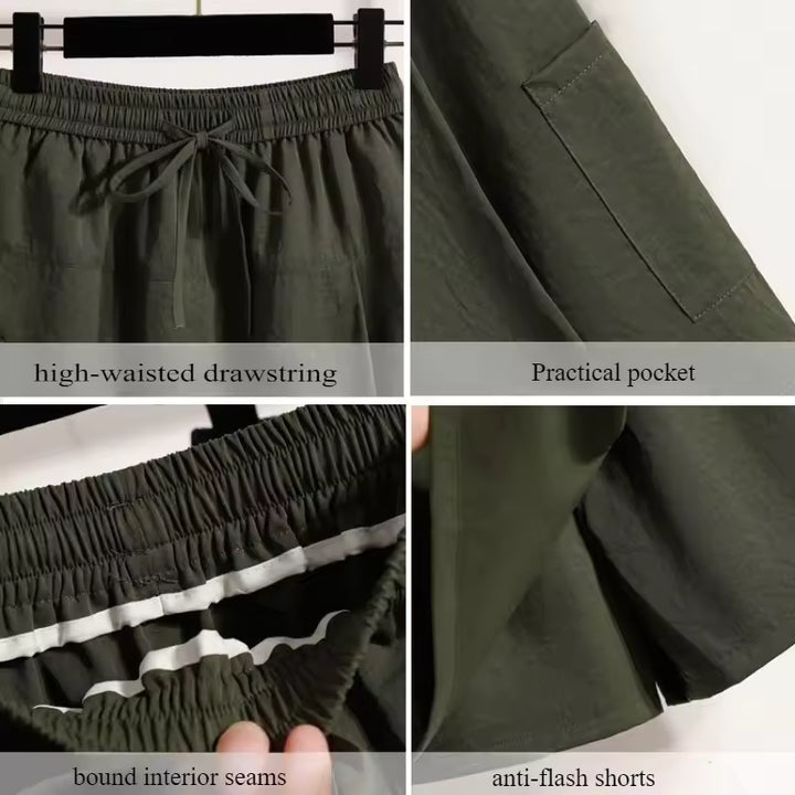 Alara - Elastic Waist Outdoor Shorts