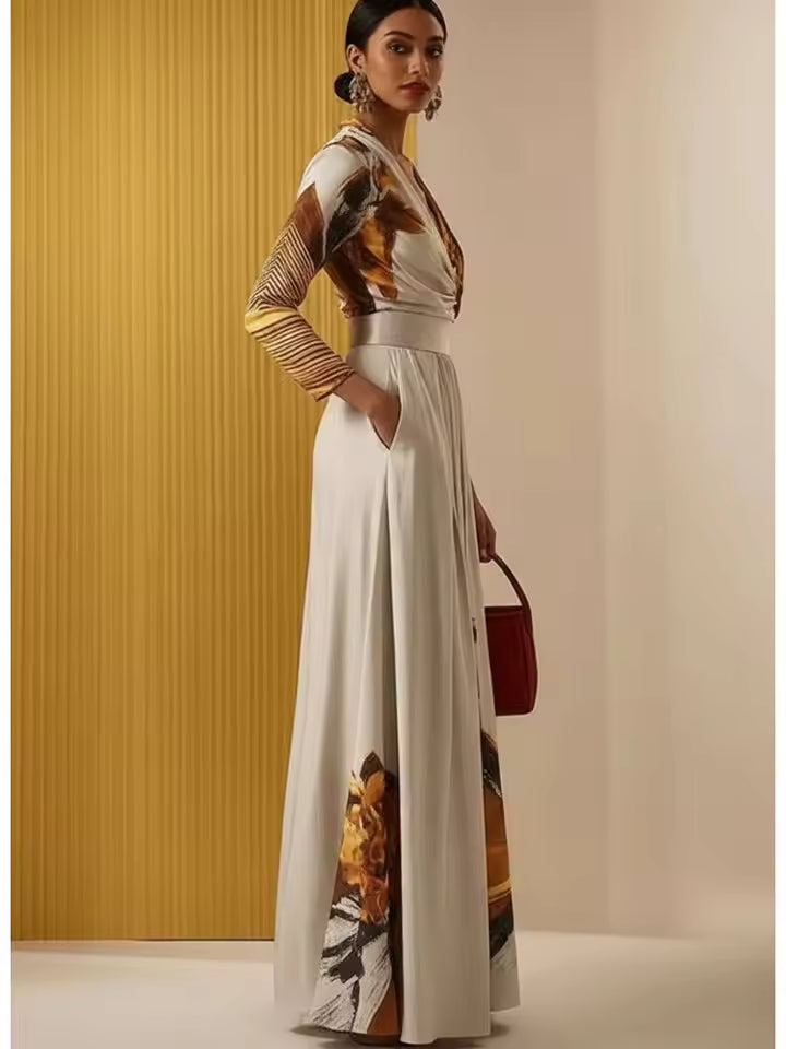 Amara - Women's Printed Slim Fit Jumpsuit