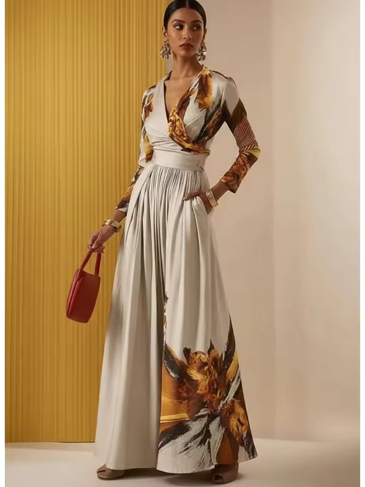 Amara - Women's Printed Slim Fit Jumpsuit