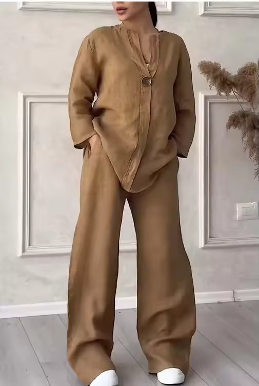 Olyssa - Women's Fashion Cotton-Linen Suit Pant