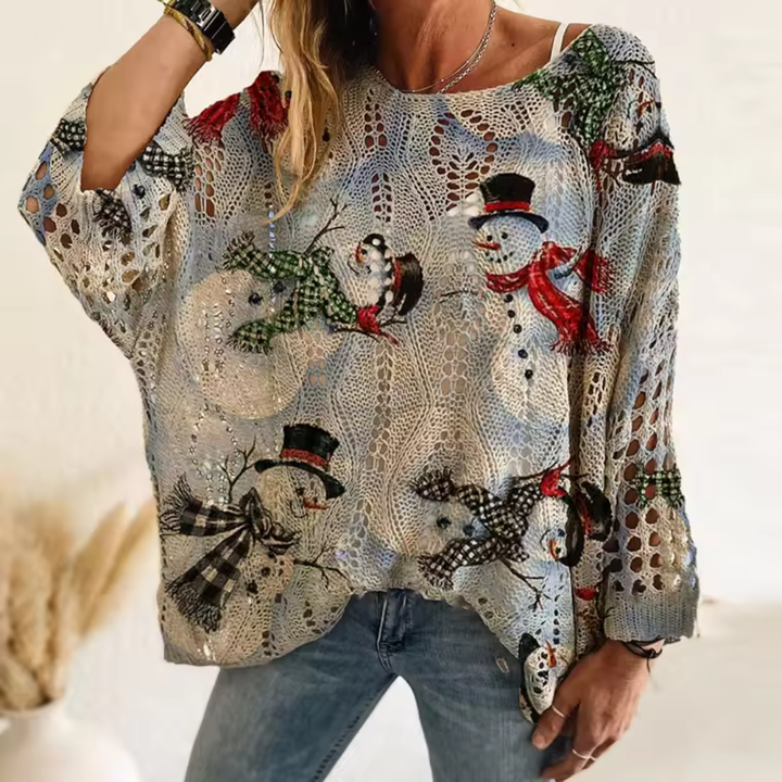 Emily - Crochet Christmas Pullover