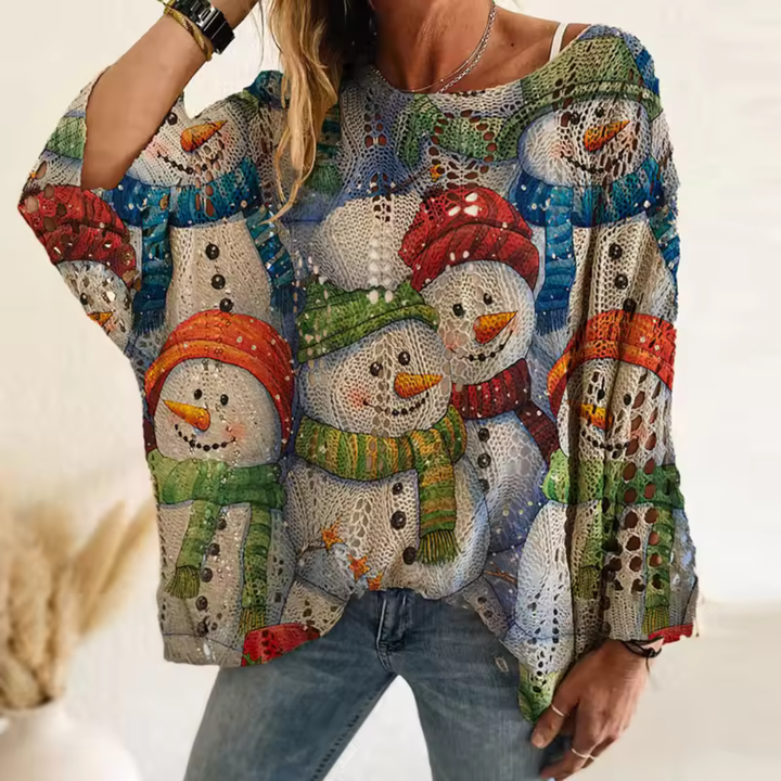 Emily - Crochet Christmas Pullover