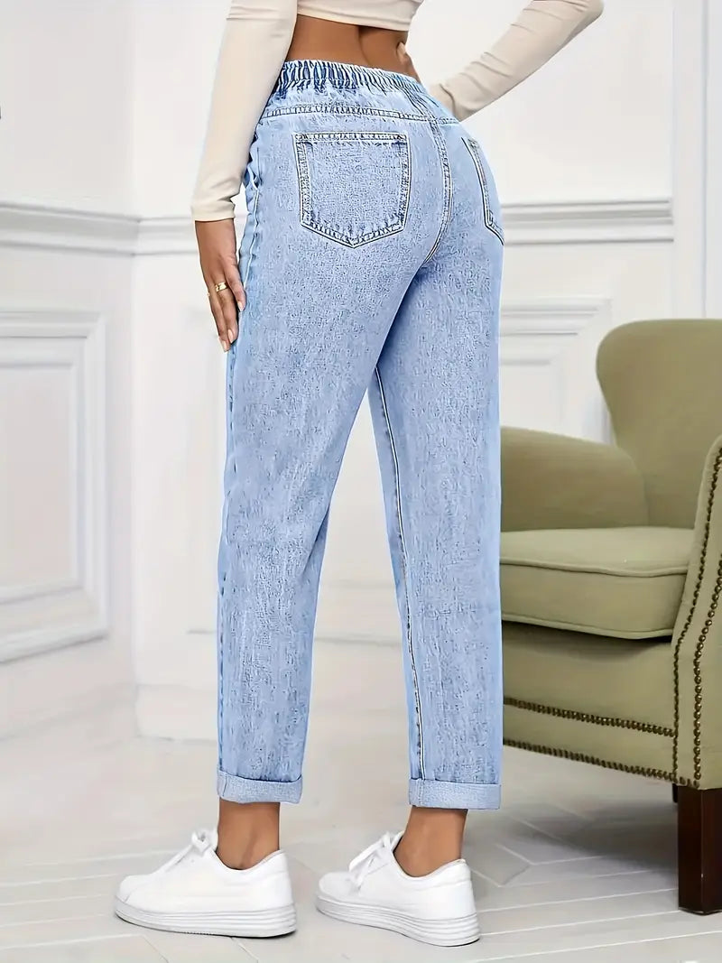 Sienna - High-Waisted Stretchable Denim Pants