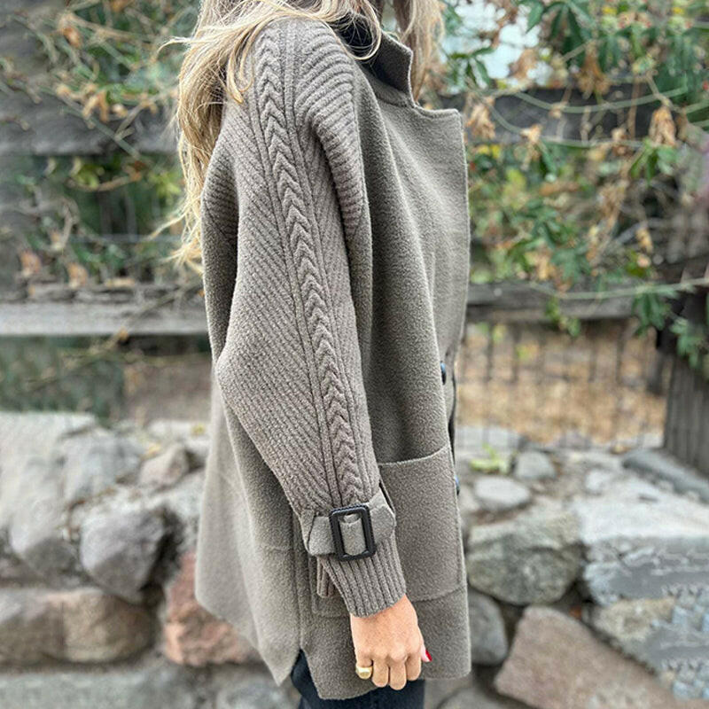 Diana - Knit Double-Breasted Coat