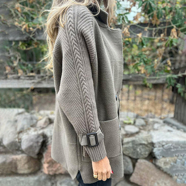 Diana - Knit Double-Breasted Coat